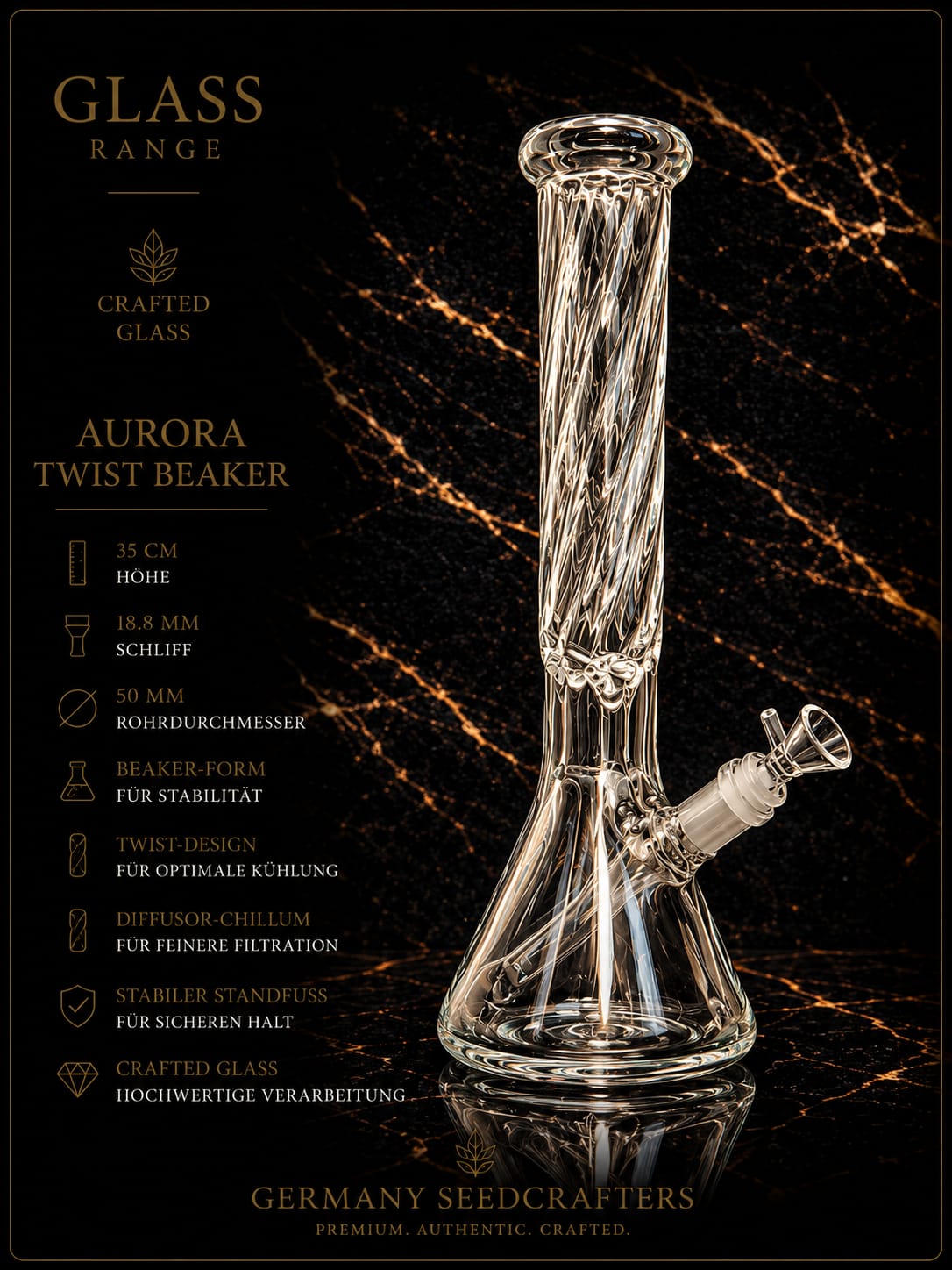 Aurora Twist Beaker