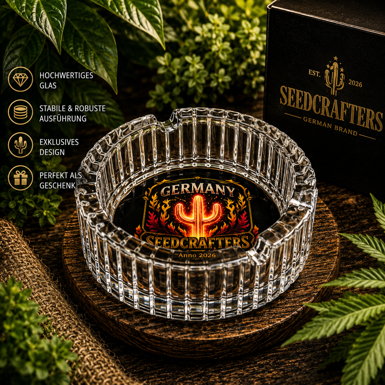 Glass Ashtray – Germany SeedCrafters